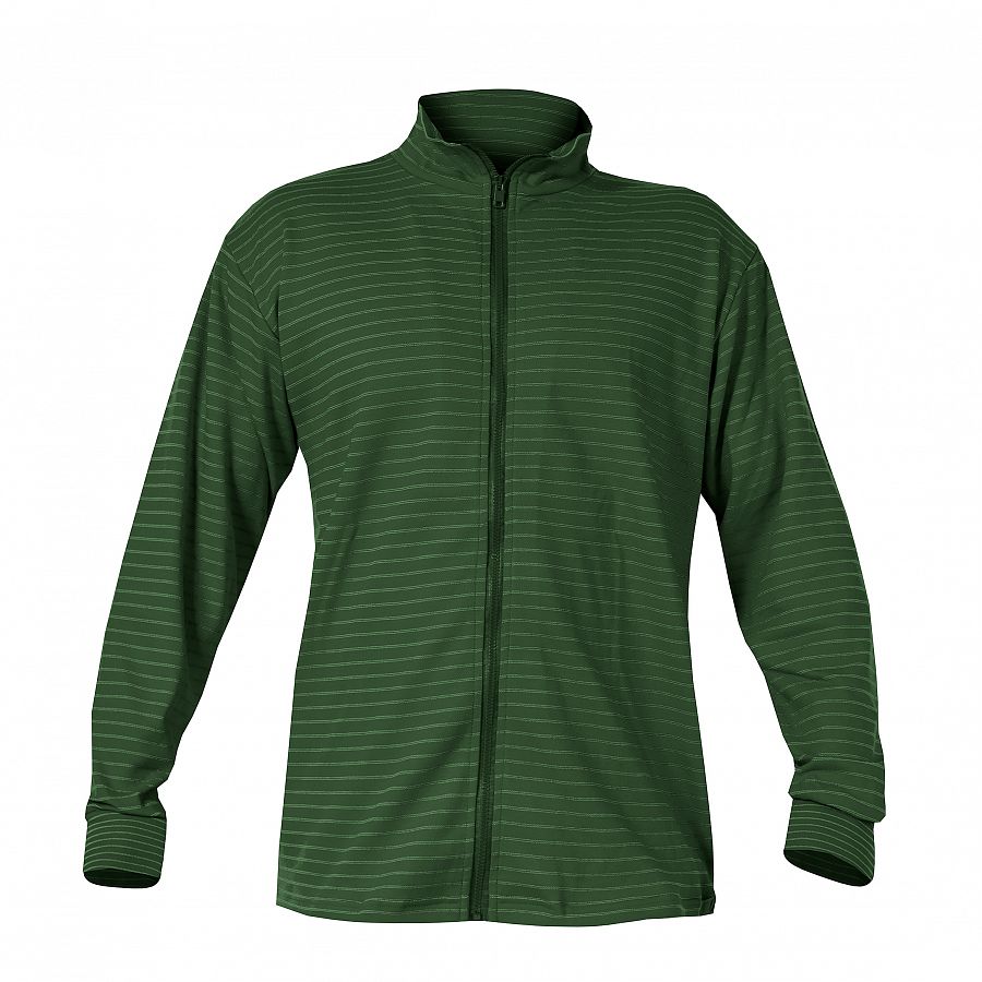 Mikina PXT Antistatic wear zelená rozepínací na zip, stojáček 290 g/m2